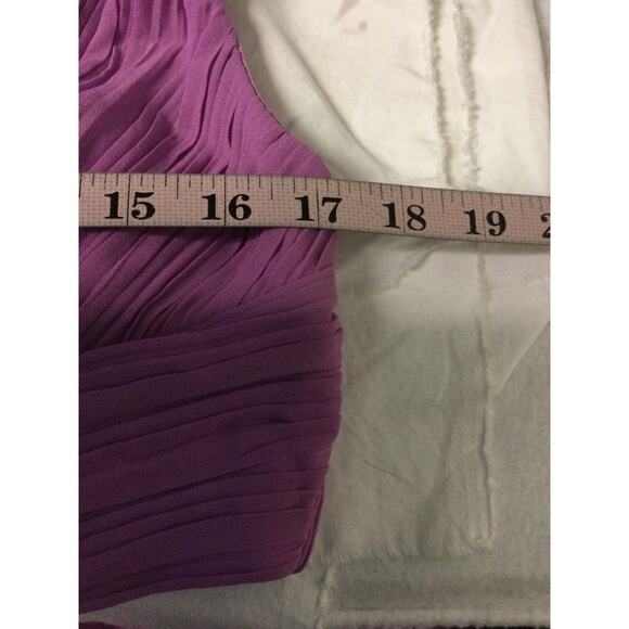 LULU'S SZ L Vivid Imagination Lilac VNeck Sleeveless Pleated Maxi Dress NEW B88 - Picture 7 of 11